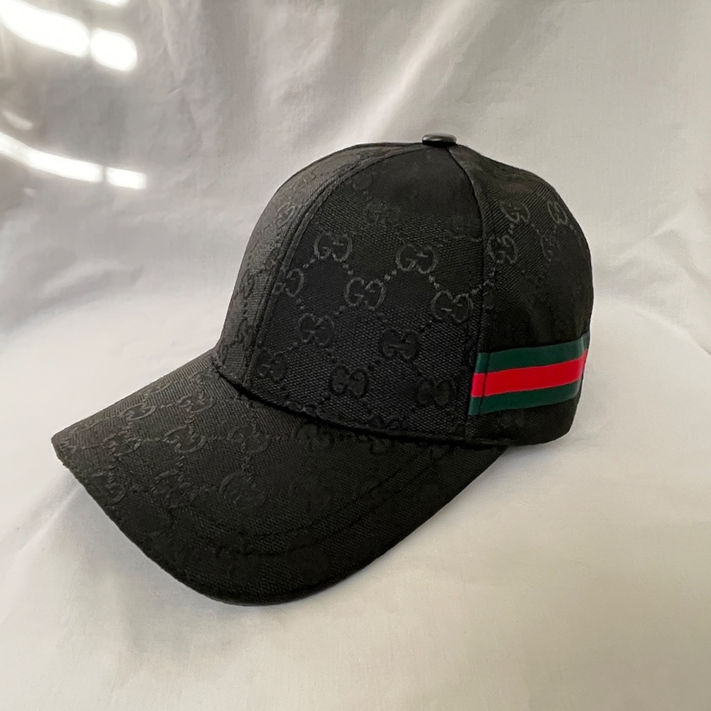 Gucci-Style Baseball Cap Web Stripe Unisex - Picture 2 of 8